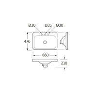 Armani Roca Baia Раковина 66x47 см, 3 отв., встраиваемая сверху, цвет: shagreen dark metallic