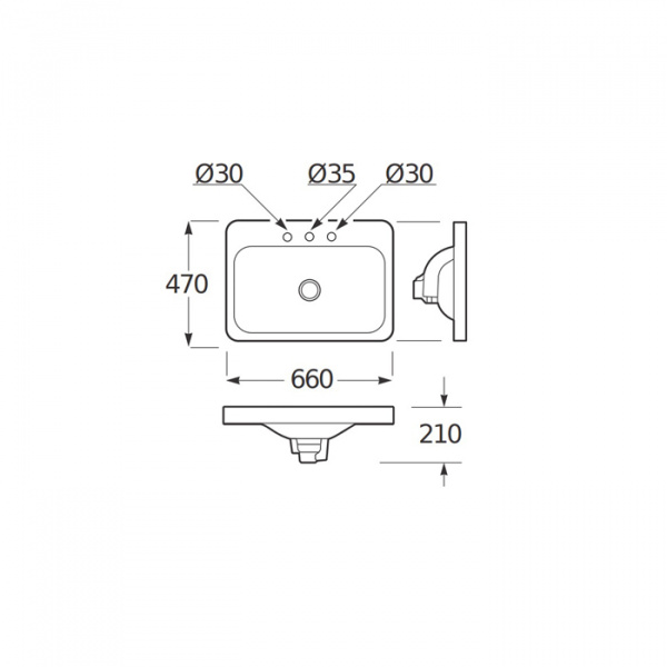 Armani Roca Baia Раковина 66x47 см, 3 отв., встраиваемая сверху, цвет: shagreen dark metallic