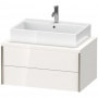 Duravit XViu Тумба подвесная 80x55x40см с раковиной, 2 ящика, цвет: белый глянцевый