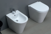 AZZURRA FORMA Унитаз приставной 54х37х43см слив универсальный, антигрязевое покрытие, с креплением, цвет: белый