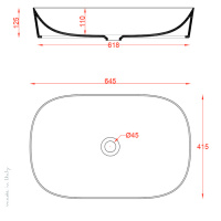 Artceram Ghost Раковина 65х42 см, без отв., цвет: белый