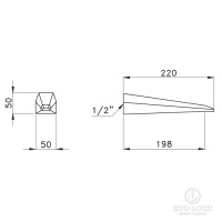 Stella Stella Настенный излив для раковины 863, цвет: хром