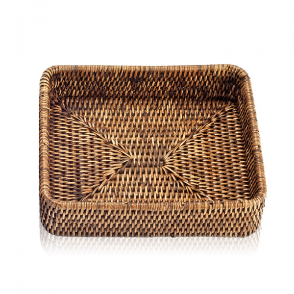 Decor Walther Basket Tab1 Лоток универсальный 18x22см, настольный, цвет: ротанг темный