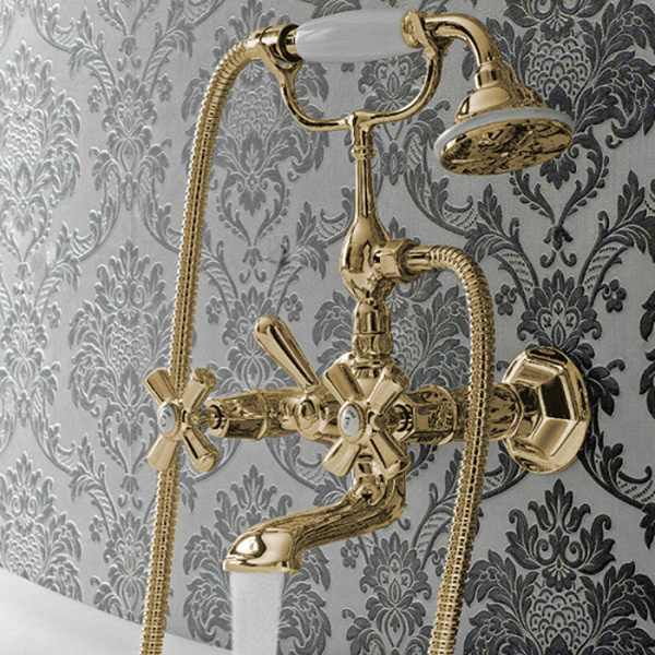 Sbordoni Deco Смеситель для ванны на 2 отверстия, цвет: глянцевая латунь