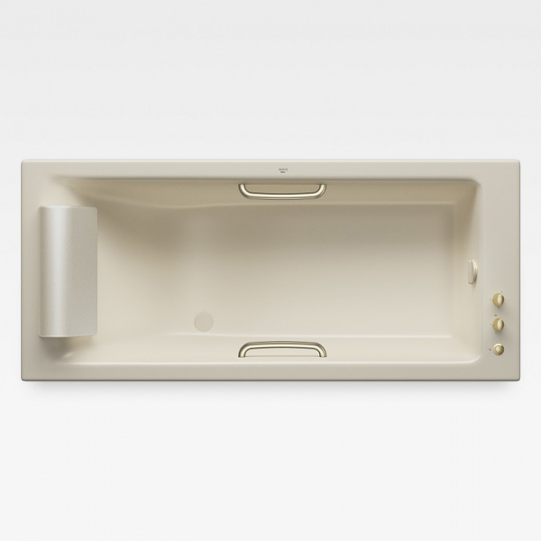 Armani Roca Island Встраиваемая ванна 180х80x57см термостат руч. душ, Hide-Flow, ручки, мягкий подголовник