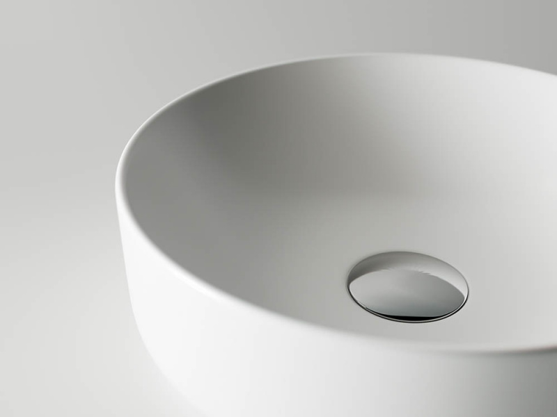 Умывальник чаша накладная круглая (цвет Белый Матовый) Element 355*355*125мм Ceramica Nova белый матовый CN6006