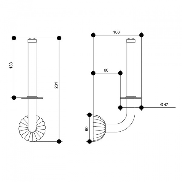 Держатель для туалетной бумаги Bongio Radiant, цвет: хром