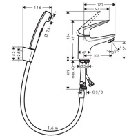Hansgrohe Novus Набор для биде, цвет: хром