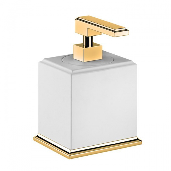 Gessi Eleganza Дозатор для жидкого мыла настольный, цвет: золото/белый