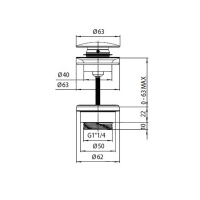 Bossini Oki Донный клапан Clic-Clac автоматический 1”1/4 , цвет: хром