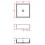 Artceram SCALINO Раковина 38х38 см, без отв., накладная, без слив-перелива, цвет: черный