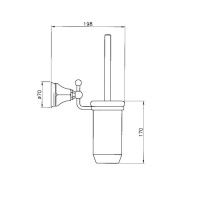 Nicolazzi Teide Ершик для унитаза подвесной, цвет: хром/белый