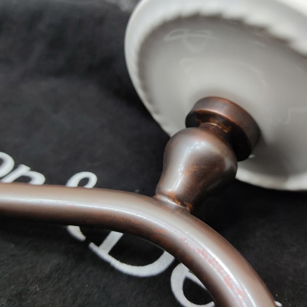 Devon&Devon Dorothy Вешалка-крючок подвесной, цвет: состаренная медь/белый