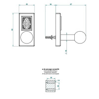 THG Metropolis Cristal Noir Крючок одинарный, подвесной, цвет: Soft Gold