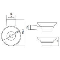 EMCO Logo2 Мыльница подвесная, акрил, цвет: хром