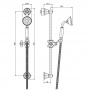Carlo Frattini Wellness Душевая штанга с ручным душем и шлангом 1500 мм., цвет: хром
