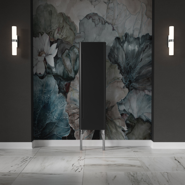 Kerasan Waldorf Колонна подвесная 40х35х129 см, с дверкой, петли справа DX, цвет: Nero matt НОЖКИ НА ВЫБОР