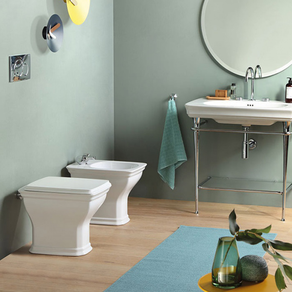 Artceram CIVITAS  Биде напольное  36х54 см, с крепеж. с 1 отв под смес, цвет: белый