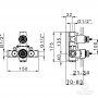 CISAL Встраиваемая часть термостатического смесителя 1/2" с запорным вентилем, ZA00930004