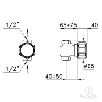 Stella Timeaster Встраиваемый смеситель 0/154 без излива, ручка d=65мм, цвет: хром