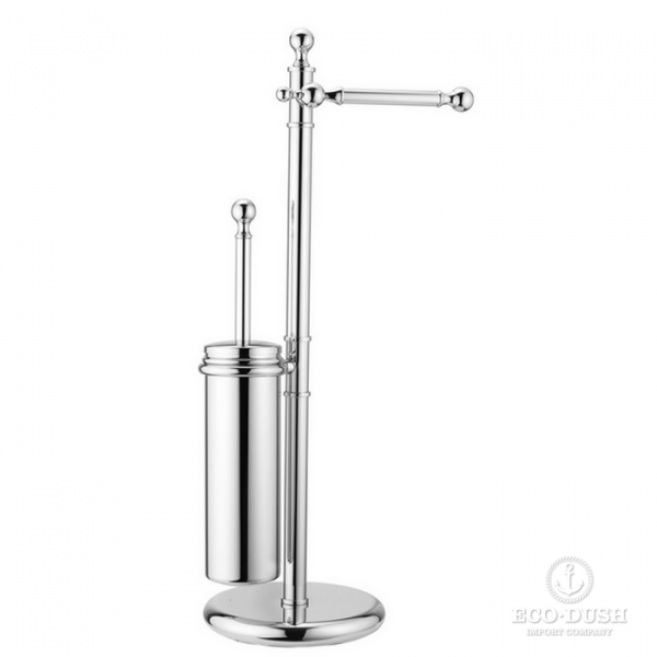 HUBER Croisette Напольная стойка с ершиком и бумагодержателем, цвет: хром