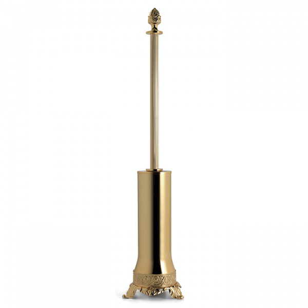 3SC Bally Туалетный ёршик напольный, ручка Queen, цвет: золото 24к. Lucido