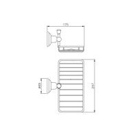 Nicolazzi Onice Полочка-решетка прямоугольная, подвесной, цвет: хром
