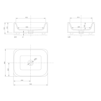 KNIEF Shine Раковина 50х40х15 см, без отв., накладная, без перелива, с LED подсветкой, цвет: белый матовый
