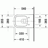 Duravit Happy D.2 Унитаз подвесной безободковый 54х36.5см, с креплением, цвет: белый