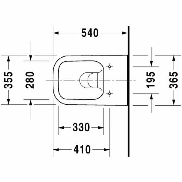 Duravit Happy D.2 Унитаз подвесной безободковый 54х36.5см, с креплением, цвет: белый