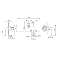 Fantini AR/38 Смеситель для душа, встраиваемый, цвет: хром