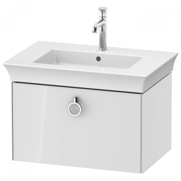 Duravit White Tulip Тумбочка подвесная 41x68.4x45.8 см, раковина, 1 ящик с ручкой, цвет: белый высокоглянцевый