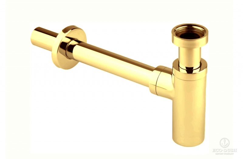 CISAL Сифон 1&quot1/4 для раковины, цвет: золото