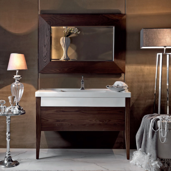 Kerasan Bentley Комплект мебели , (раковина без бортика), с ножками, 120см, Цвет: темный ясень