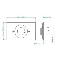 THG Infini white porcelain Смеситель для душа встраиваемый, термостатический, внешняя часть, цвет: хром