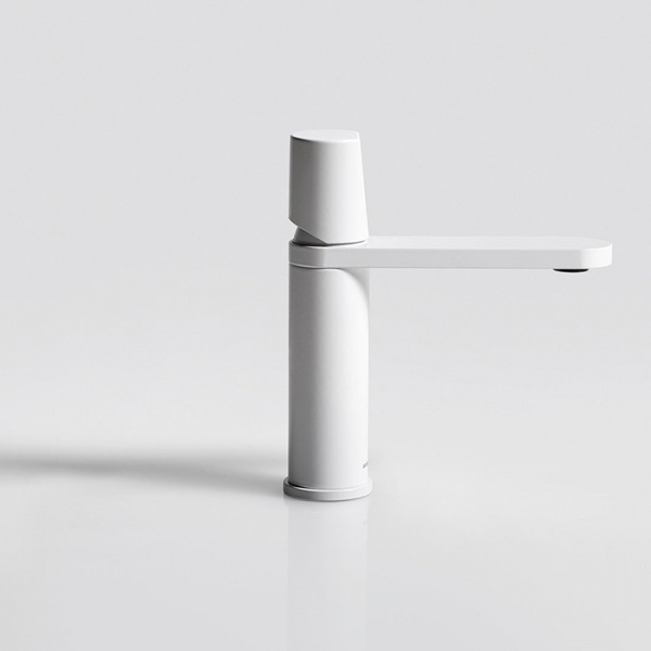 ANTONIO LUPI INDIGO Смеситель для раковины на 1 отверстие, излив 165 мм., цвет: белый матовый