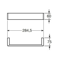 Armani Roca Island Полотенцедержатель 28.45см, подвесной, цвет: brushed steel