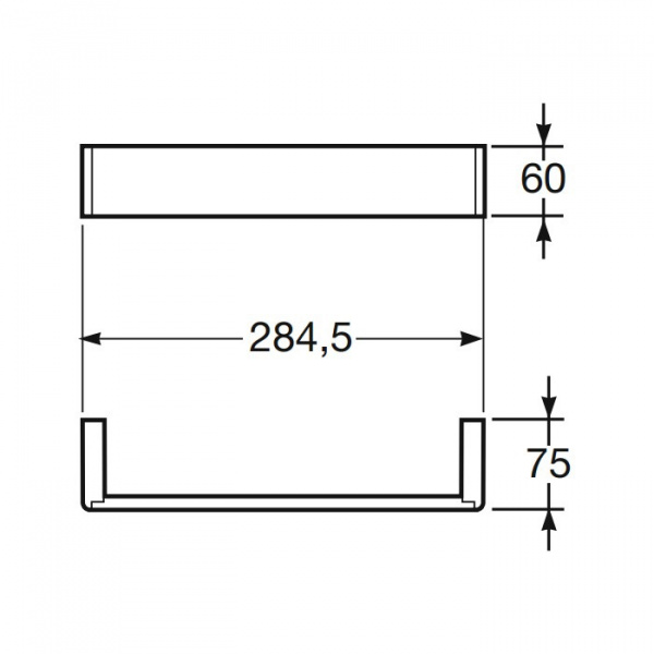 Armani Roca Island Полотенцедержатель 28.45см, подвесной, цвет: brushed steel