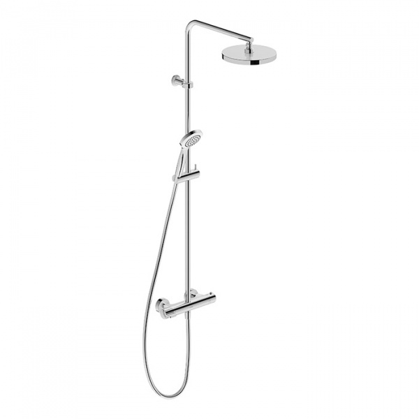 Duravit B.1 Душевая колонна с термостатическим смесителем, верхним душем, штангой и лейкой, цвет: хром