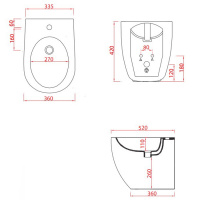 Artceram File 2.0 Биде напольное 36х52 см, 1 отверстие, цвет: blu zaffiro