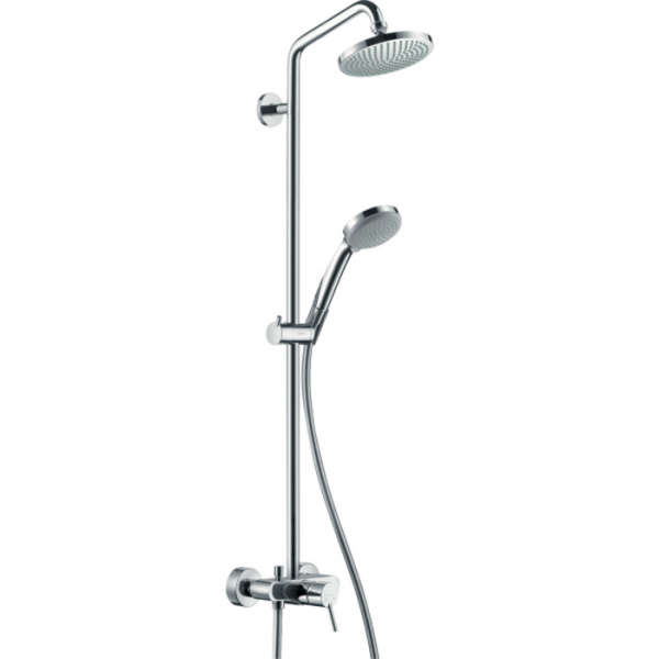 Hansgrohe Croma 100 Showerpipe 160 душевая стойка, диаметр 16см, с однорычажным смесителем и ручным душем, цвет: хром
