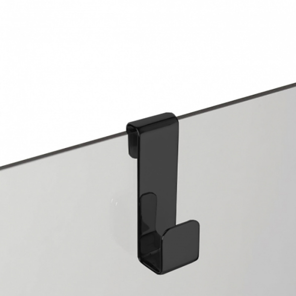 3SC APPY Крючок навесной на стекло, одинарный, цвет: черный матовый