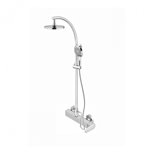 Gattoni H2Omix1000 Душевая стойка с верхним душем со смесителем, цвет: хром