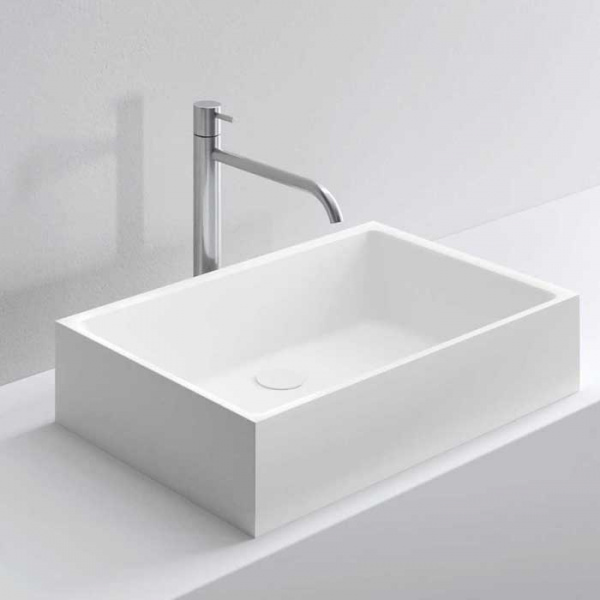 NOORTH milldue edition Раковина 59х38х13 см, без отв., накладная, цвет: белый