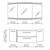 PELIPAL Cassca Комплект мебели с раковиной,  141см, цвет: графит