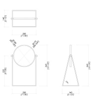 Devon&Devon Waltz Зеркало косметическое увеличительное 196х139х35 мм., настольное, поворотное, цвет: хром