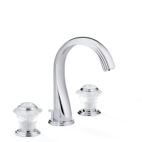 THG Dahlia Смеситель для раковины, 3 отв., цвет: хром