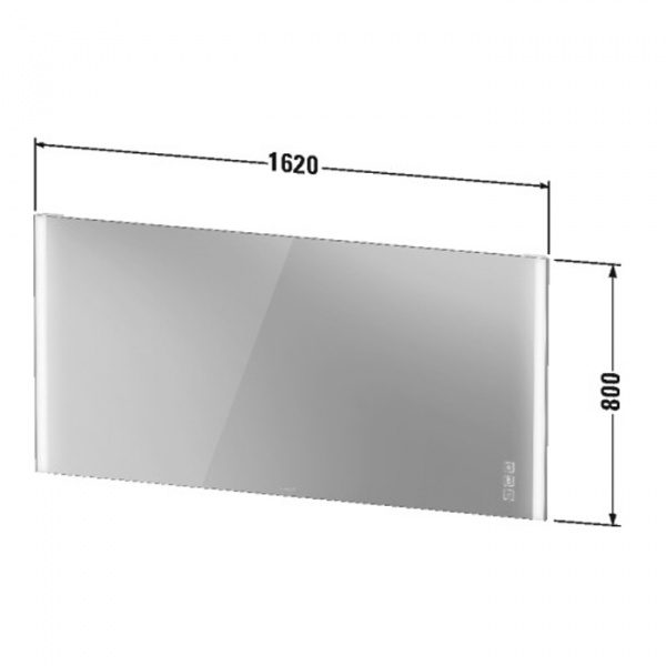 Duravit XViu Зеркало с подсветкой 162x80см, сенсорное управление, цвет: champagne matt