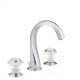 THG Dahlia Смеситель для раковины, 3 отв., цвет: хром