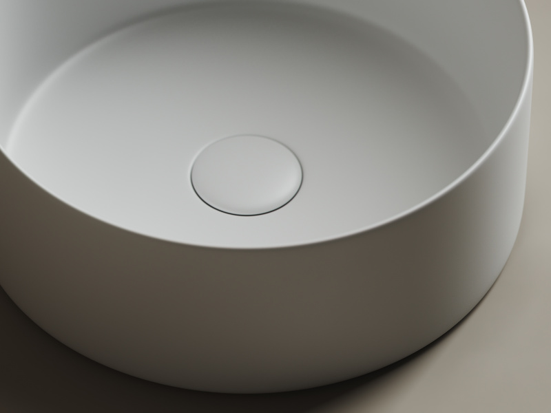 Умывальник чаша накладная круглая (цвет Белый Матовый) Element 358*358*137мм Ceramica Nova белый матовый CN6032MW